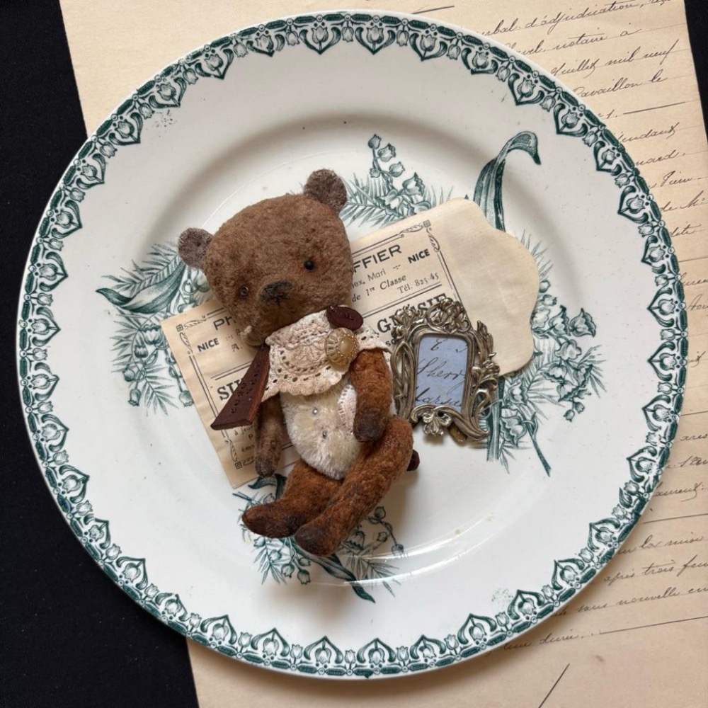 法國 藥劑老紙袋 單個┃復古紙品 復古雜貨 手帳素材 手作素材 拼貼素材 拍照小物 泰迪熊配件 小布 BJD 人偶-細節圖5