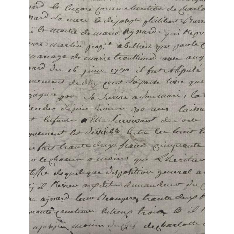 ━ 法國 1811年公證檔案E ━ 手帳素材 手作素材 拼貼素材 復古素材 古董紙品 復古紙品 歐洲古董 拍照背景 空間-細節圖3
