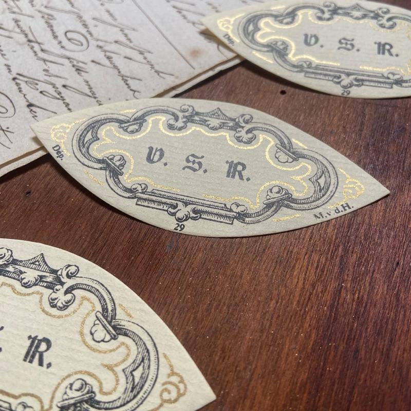 ━ 法國 1930年代 白酒標籤 單張 ━ 復古標籤 手帳素材 手作素材 古董紙品 復古紙品 白酒 洋酒 酒標-細節圖2
