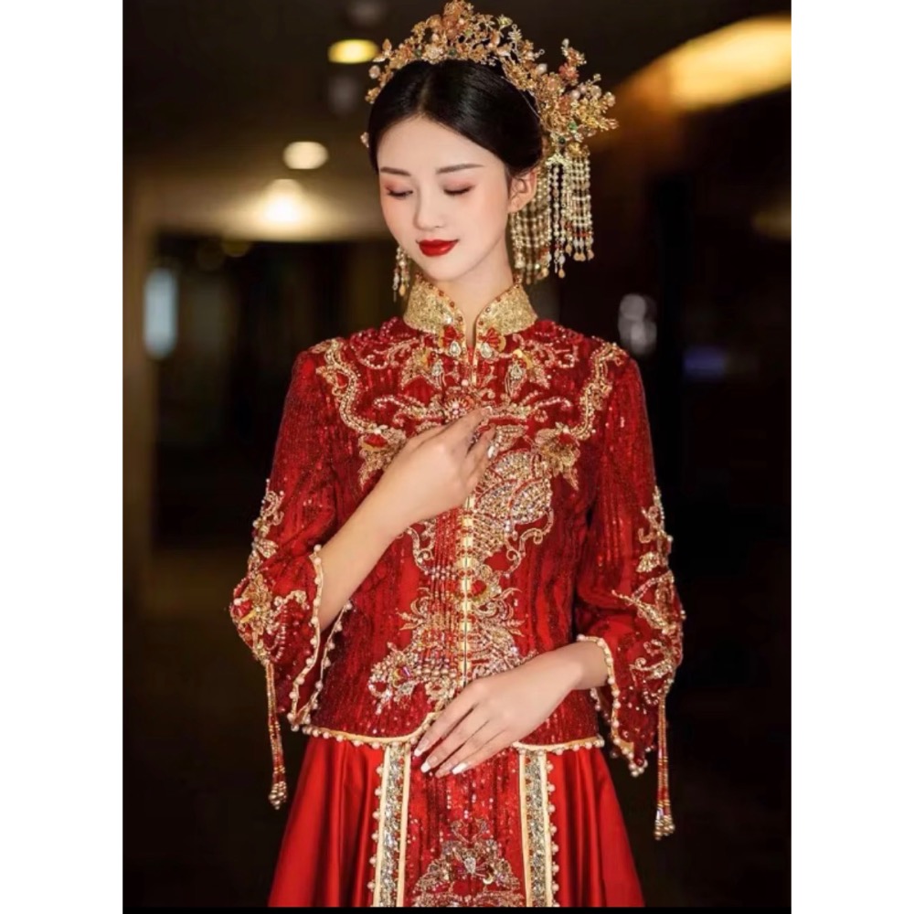 全新中式秀禾服 吊牌未剪｜中式婚紗｜古風寫真｜服飾造型｜-細節圖2