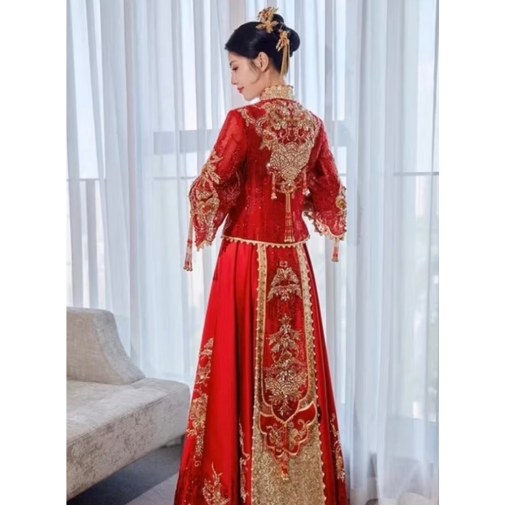 全新中式秀禾服 吊牌未剪｜中式婚紗｜古風寫真｜服飾造型｜-細節圖3