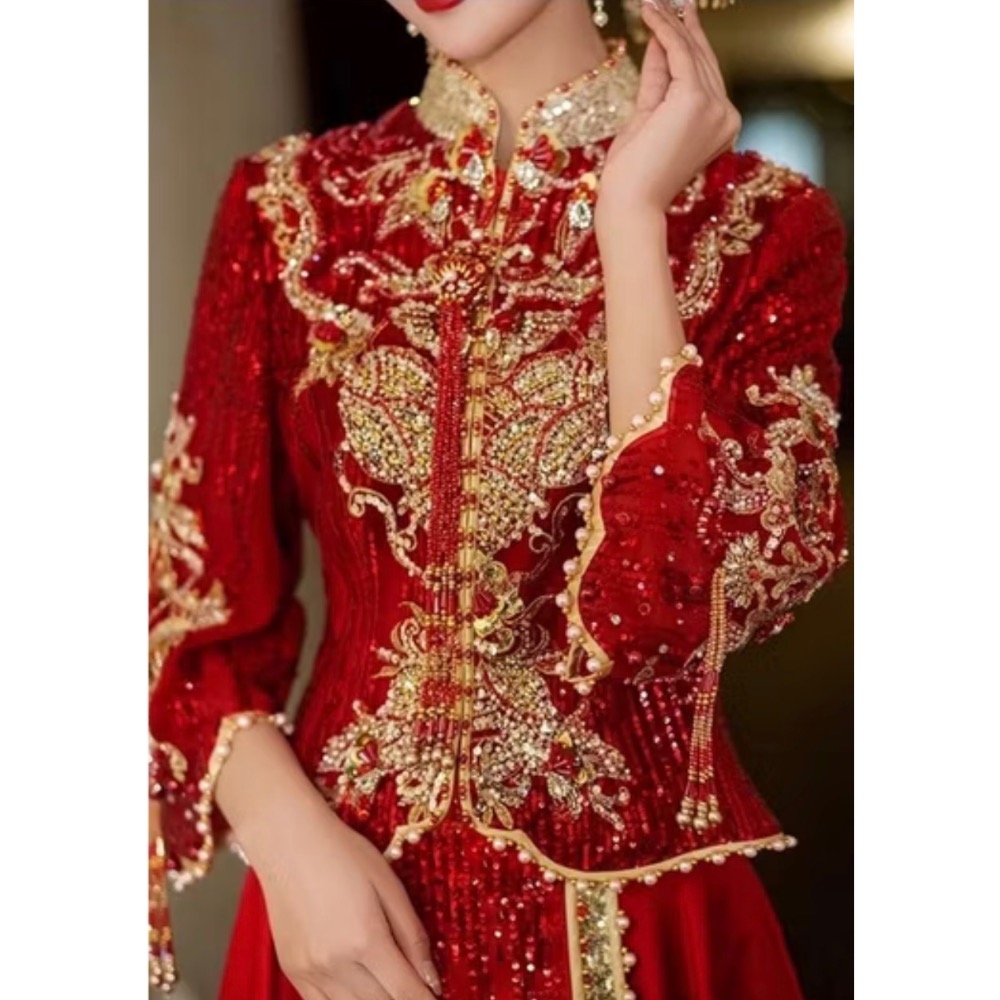 全新中式秀禾服 吊牌未剪｜中式婚紗｜古風寫真｜服飾造型｜-細節圖4