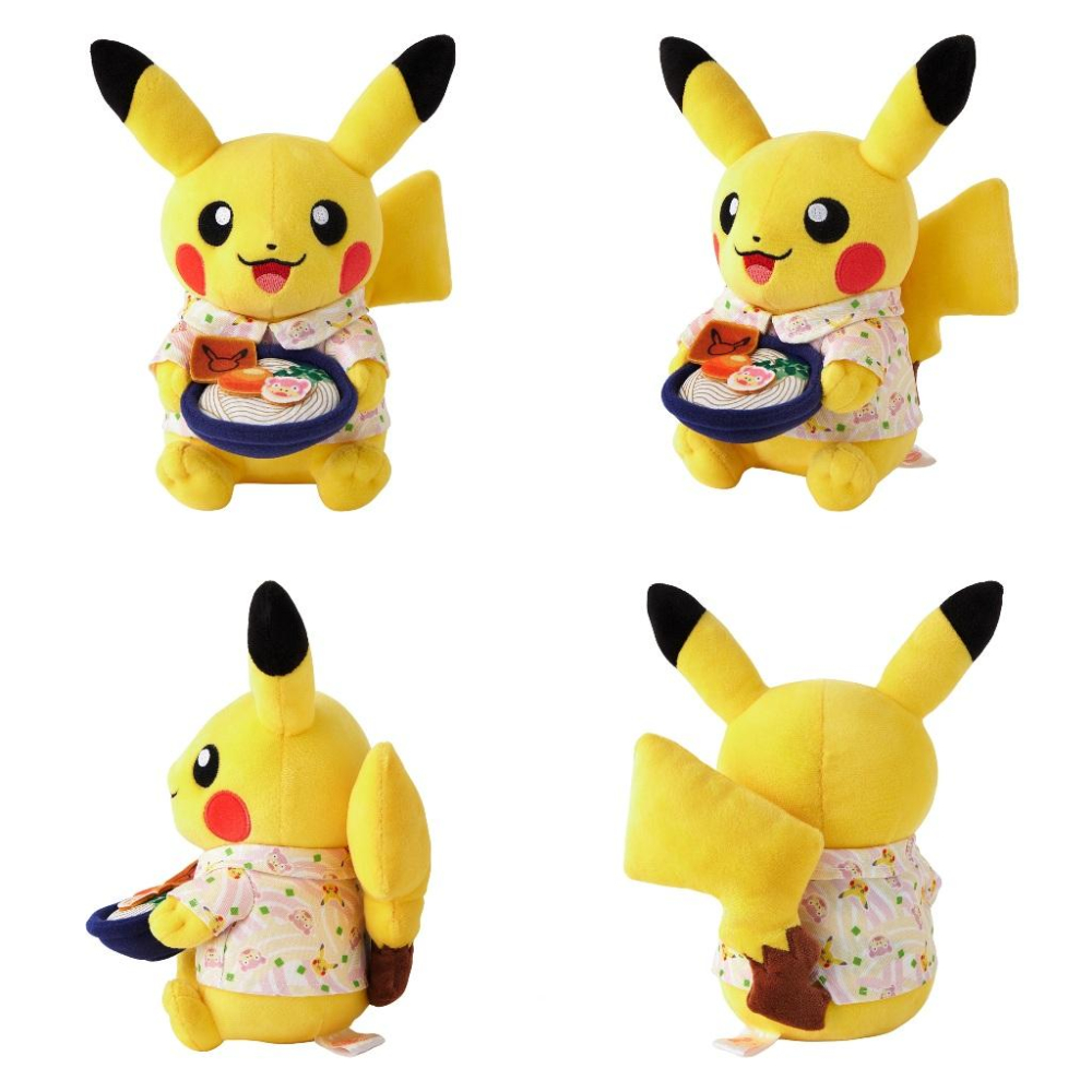 ➡️現貨⬅️ 日本寶可夢中心 香川 呆呆獸 皮卡丘 烏龍麵皮卡丘 娃娃 布偶 徽章 別針 青綿鳥 墨海馬-細節圖2