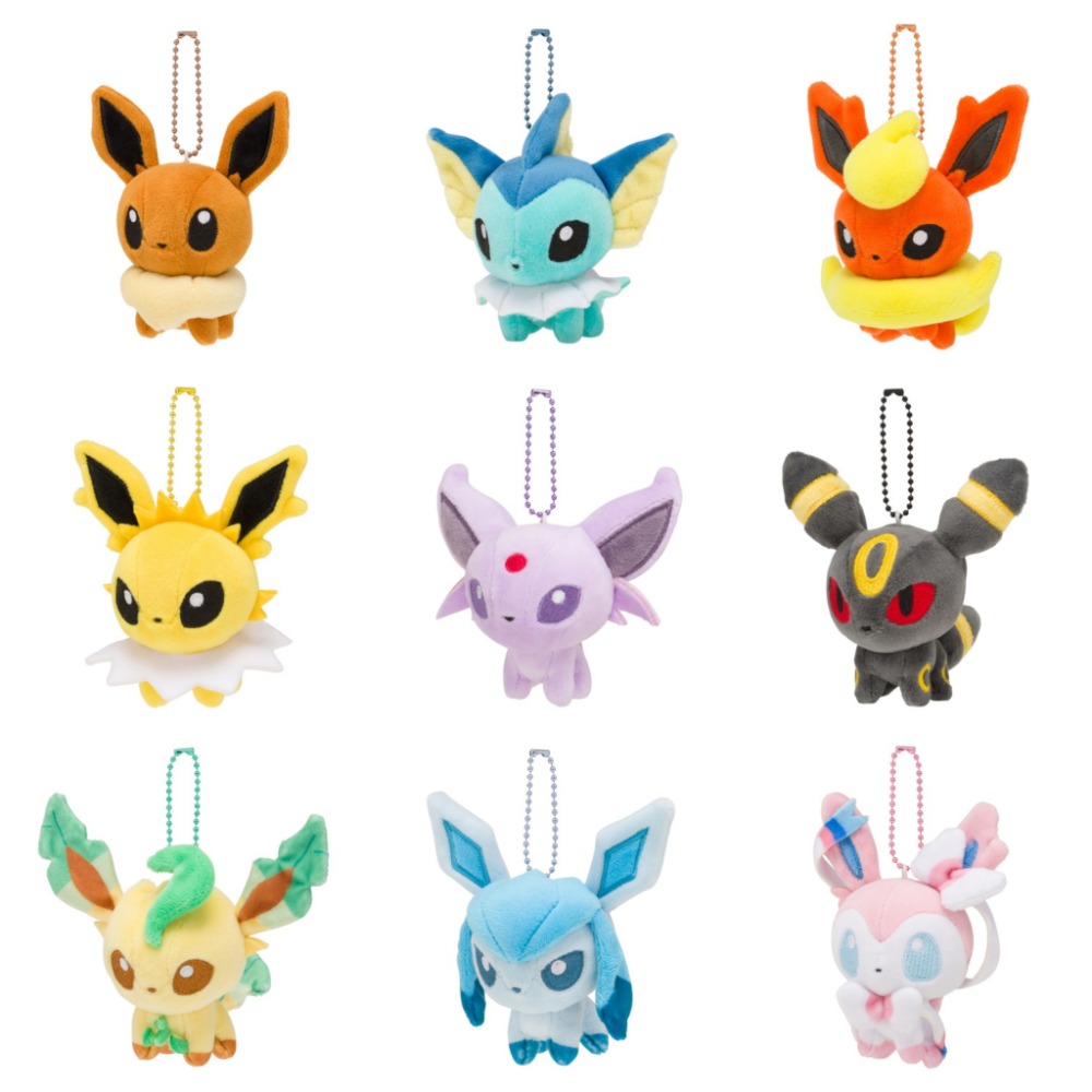 ➡️現貨⬅️ 日本寶可夢中心 伊布家族 吊飾 Pokemon Dolls 水伊布 仙子伊布 月亮伊布 冰伊布 葉伊布-規格圖7