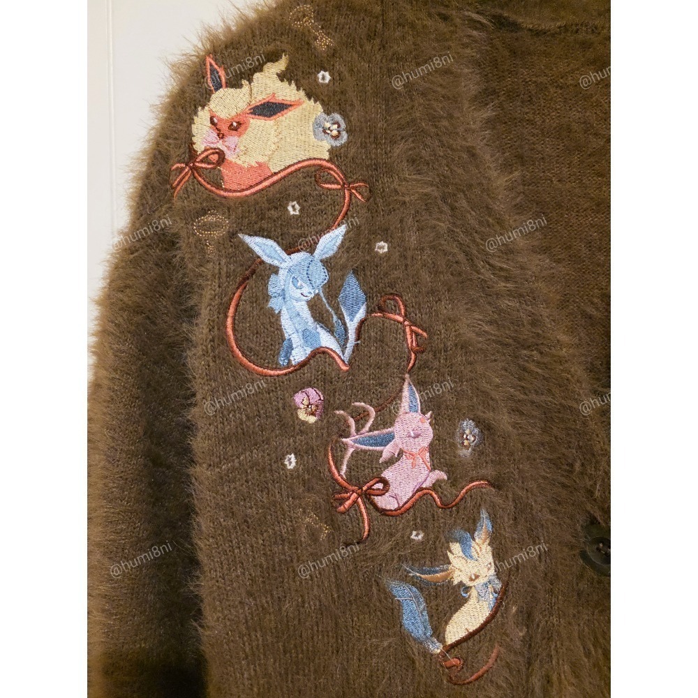 ➡️現貨⬅️日本寶可夢中心 伊布蒐藏 針織毛衣 Eevee Collection Pokemon 針織 開襟毛衣 伊布-細節圖2