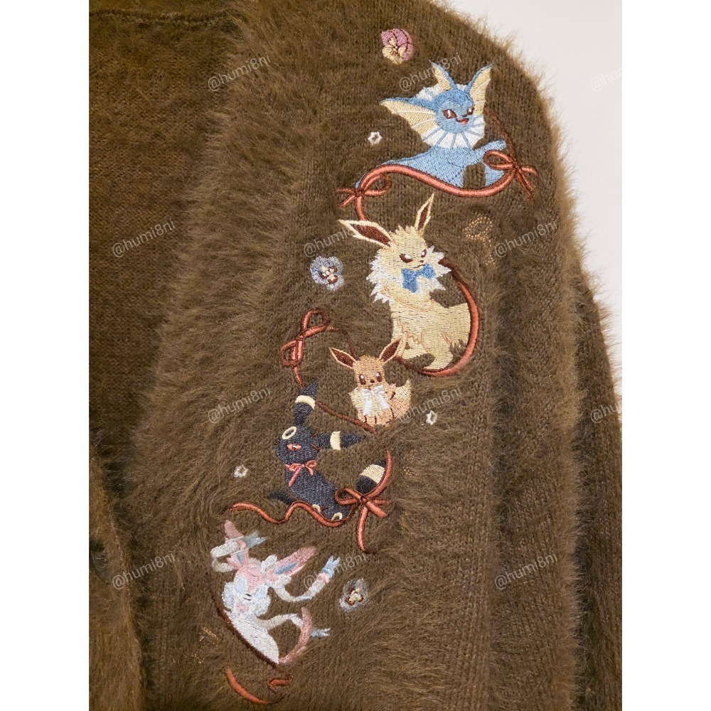 ➡️現貨⬅️日本寶可夢中心 伊布蒐藏 針織毛衣 Eevee Collection Pokemon 針織 開襟毛衣 伊布-細節圖3