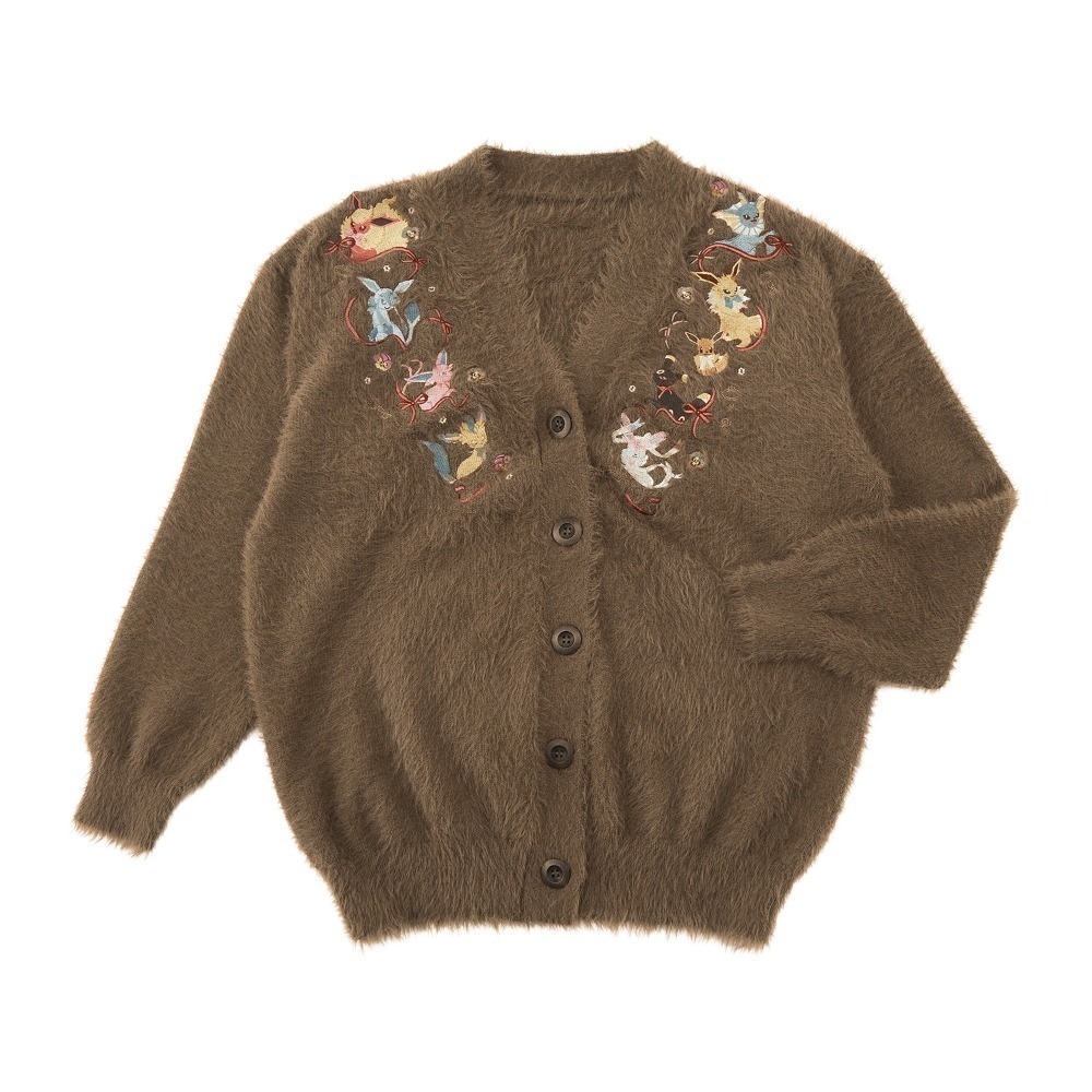 ➡️現貨⬅️日本寶可夢中心 伊布蒐藏 針織毛衣 Eevee Collection Pokemon 針織 開襟毛衣 伊布-規格圖6