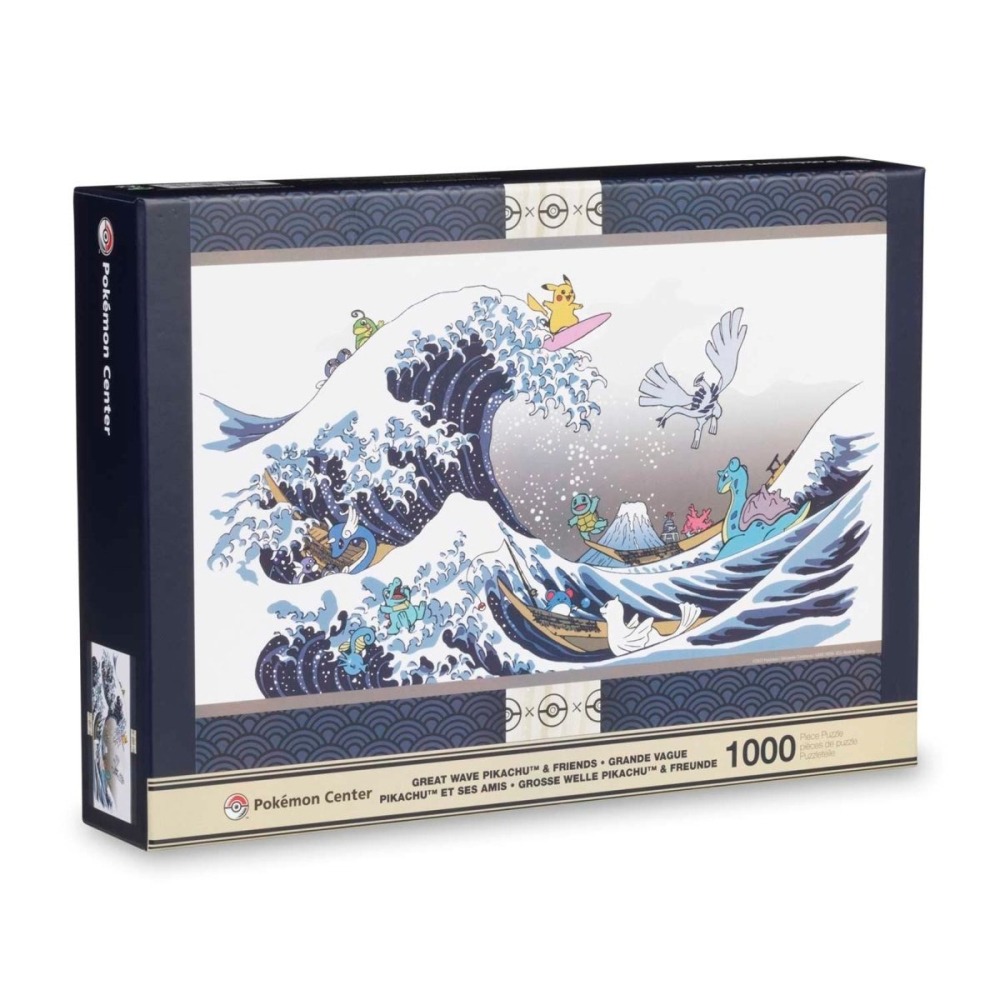 ➡️現貨⬅️ 美國寶可夢中心 浮世繪 拼圖 神奈川沖浪裏 巨浪 寶可夢 Great Wave Puzzle-細節圖4