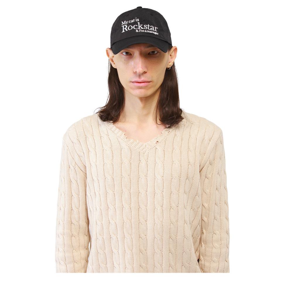 圓佑同款// JOEGUSH Rockstar cat 鴨舌帽/老帽/韓國代購/尼龍帽/夏天必備 /防曬-細節圖2