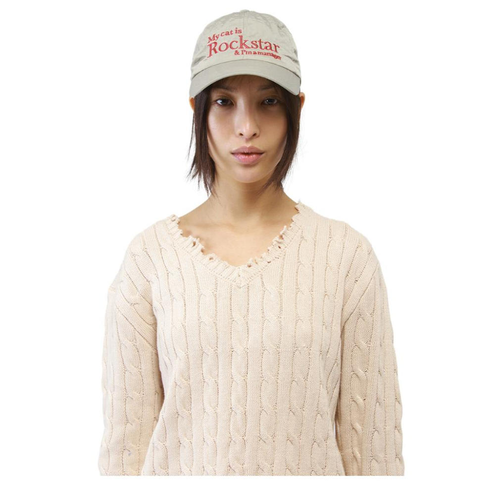 圓佑同款// JOEGUSH Rockstar cat 鴨舌帽/老帽/韓國代購/尼龍帽/夏天必備 /防曬-細節圖3