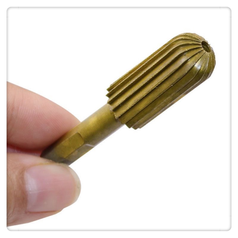 高速鋼鍍鈦六角柄旋轉銼刀木工滾磨刀打磨頭刨刀金剛石研磨棒鎢鋼滾刀DIY電動刻磨機小電磨玉石雕刻機氣動研磨機工仿模型-細節圖3