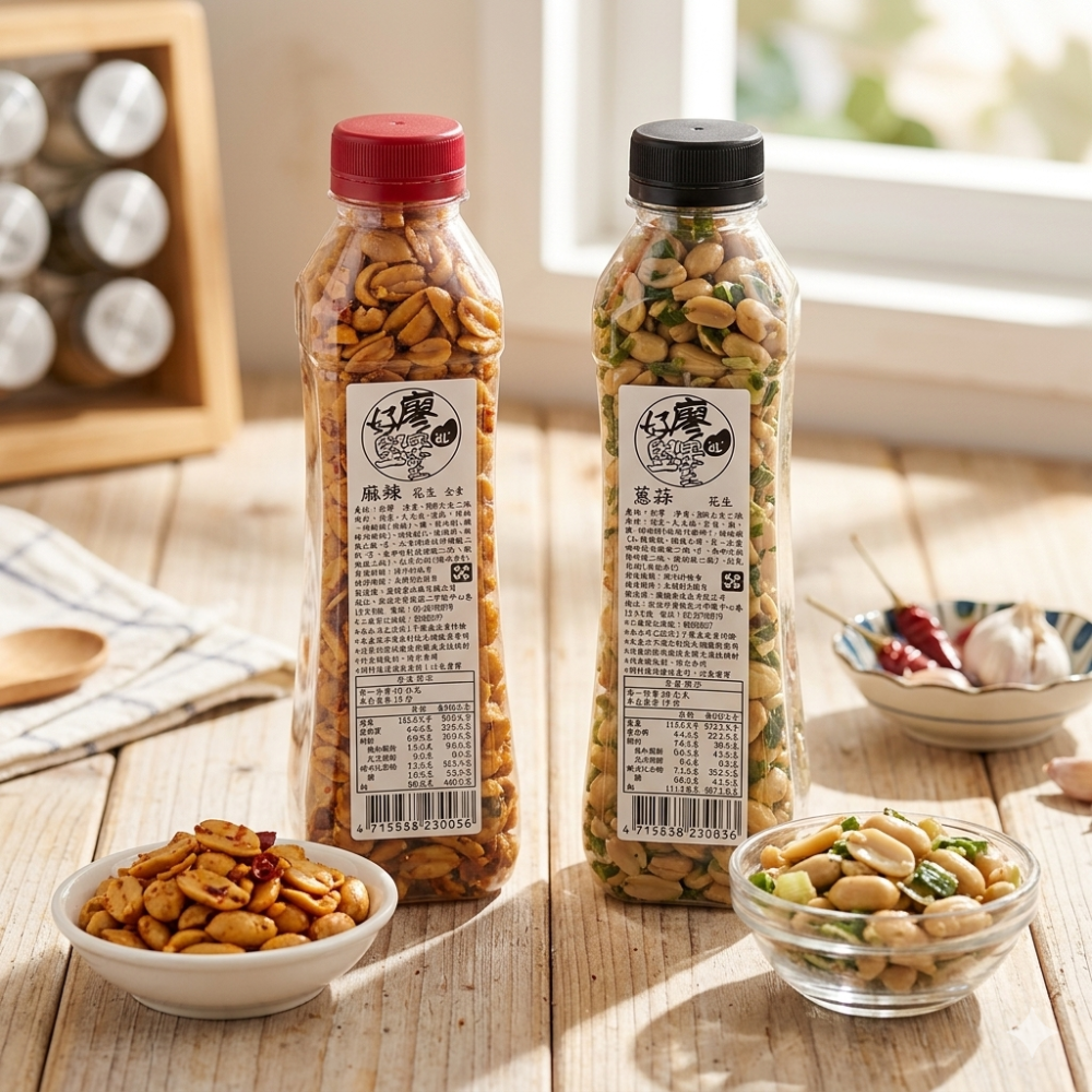 【好廖堅果王】經典花生系列 (300g) ｜蔥蒜花生、麻辣花生｜在地嚴選、香脆涮嘴、下酒追劇必備 麻辣花生 隨貨附發票-細節圖2