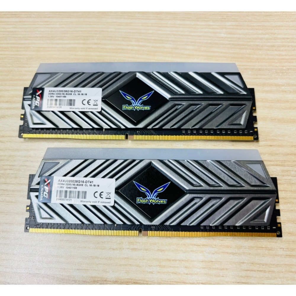 威剛 ADATA 閃電狼 XPG D41 DDR4 3200 16GB (8G*2) [CL16] RGB 炫光記憶體-細節圖3