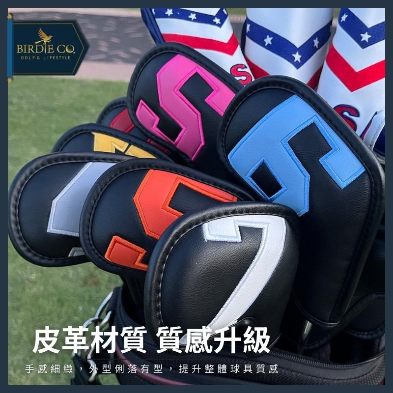 【鉑蒂高爾夫】🔥  PU皮革切桿套 ｜ 高爾夫 多彩立體 數字設計 高質感 挖起桿 多彩切桿組 (48°~60°)-細節圖2