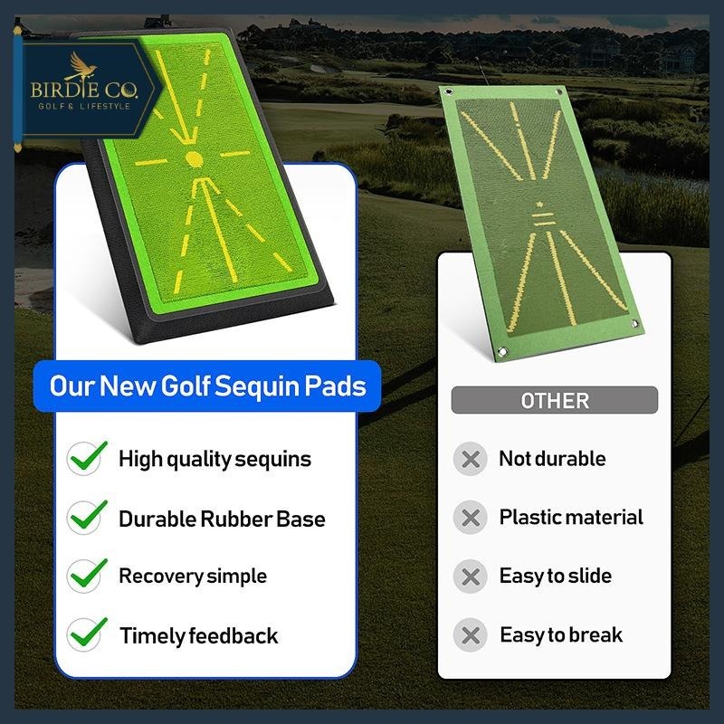 【鉑蒂高爾夫】🔥 擊球痕跡檢測墊【厚底】 ｜珠光鱗片式 軌跡打擊墊 下場必備 練習墊 練習毯 痕跡墊 推桿墊-細節圖6