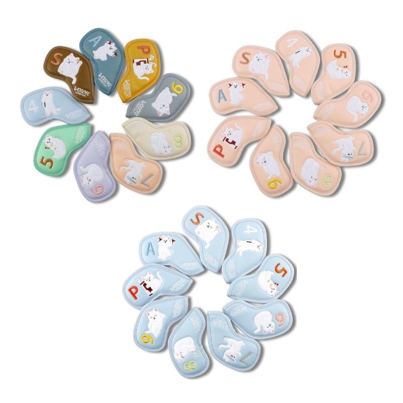 【鉑蒂高爾夫】🔥 貓咪 PU皮革鐵桿套｜ 高爾夫 鐵桿套 PU保護套 防水耐磨 高爾夫用品 高爾夫桿套 高爾夫球袋-細節圖6