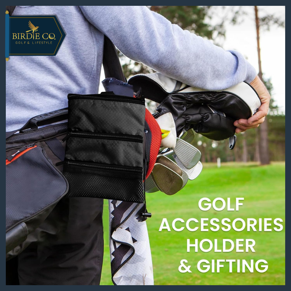 【鉑蒂高爾夫】🔥 萬物收納袋 ｜ 三層設計 便攜拉鍊 腰掛 萬物袋 百寶袋 收納袋 球釘包 高爾夫 桌球 戶外收納-細節圖8