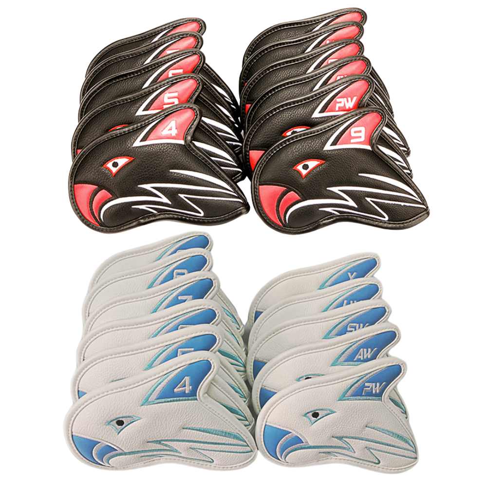 【鉑蒂高爾夫】🔥 老鷹鐵桿套｜ 高爾夫 高爾夫保護套 桿頭套 PU皮革 防潑水 可愛 卡通 鐵桿 高爾夫桿套 高爾夫用-細節圖8