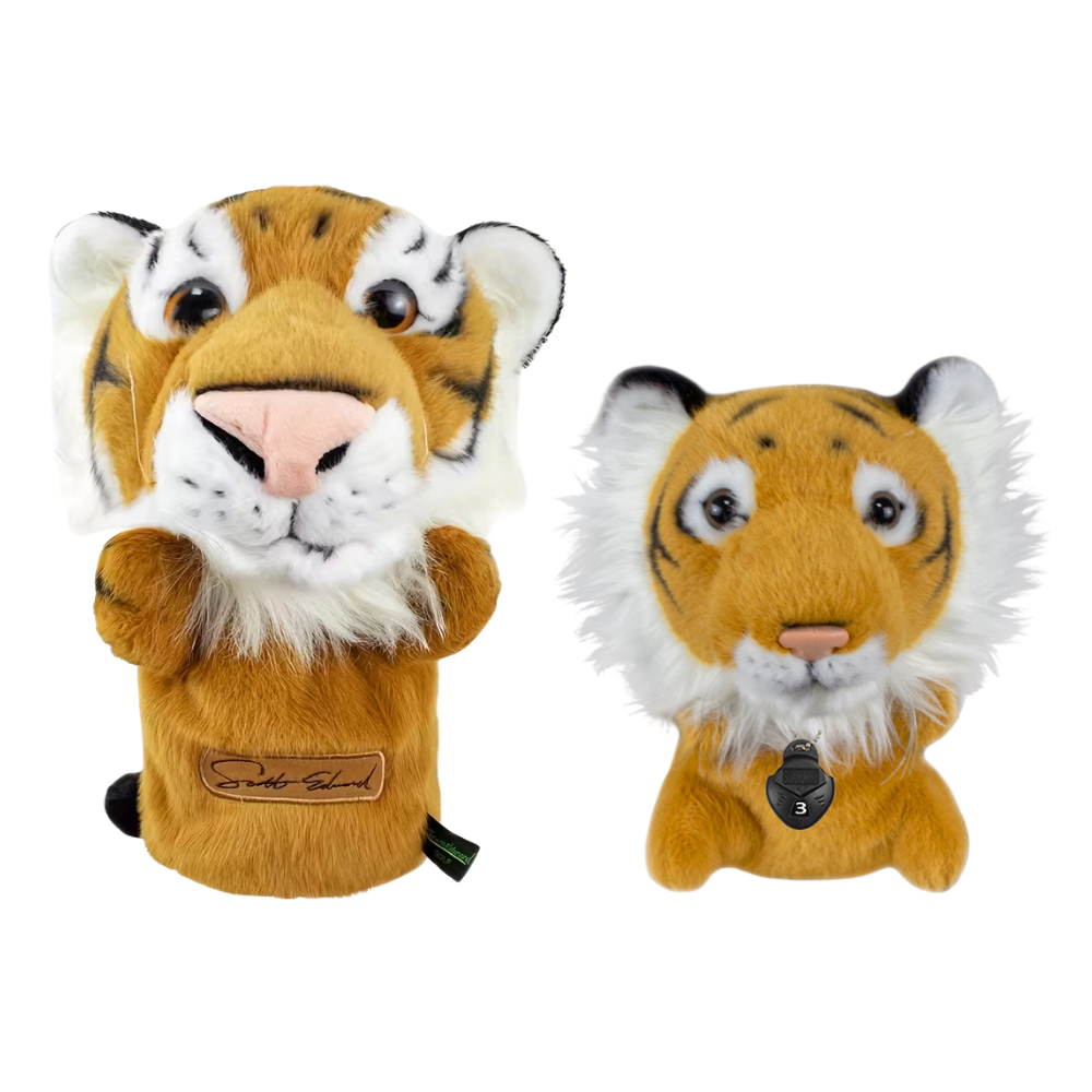 【鉑蒂高爾夫】🔥 老虎球桿套｜ 木桿套 桿頭套 球桿套 一號木 球道木 高爾夫球袋 可愛 卡通 動物 老虎 高爾夫配件-細節圖8