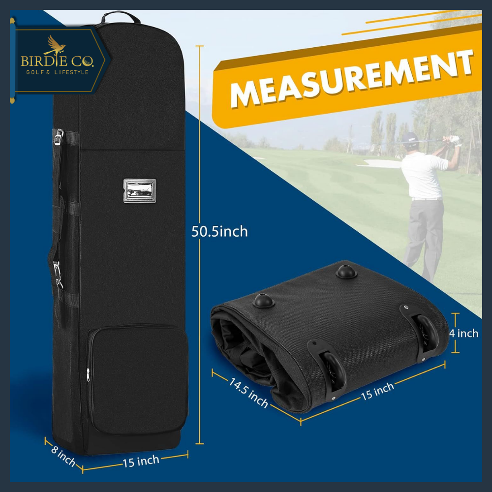 【鉑蒂高爾夫】🔥 滾輪航空包【加厚版】｜ 可折疊收納 硬殼航空包 球桿保護 高爾夫球袋 航空包 旅行球袋 高爾夫包包-細節圖5