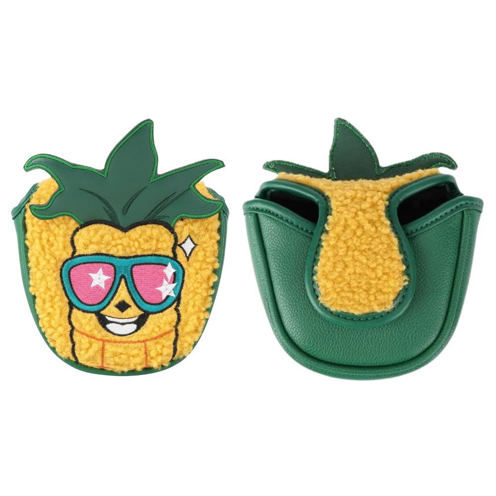 【鉑蒂高爾夫】🔥 鳳梨頭推桿套｜ 高爾夫 推桿套 磁鐵閉合 PU 卡通 高爾夫球袋 防刮防撞 刀形 半月形 通用桿套-細節圖9