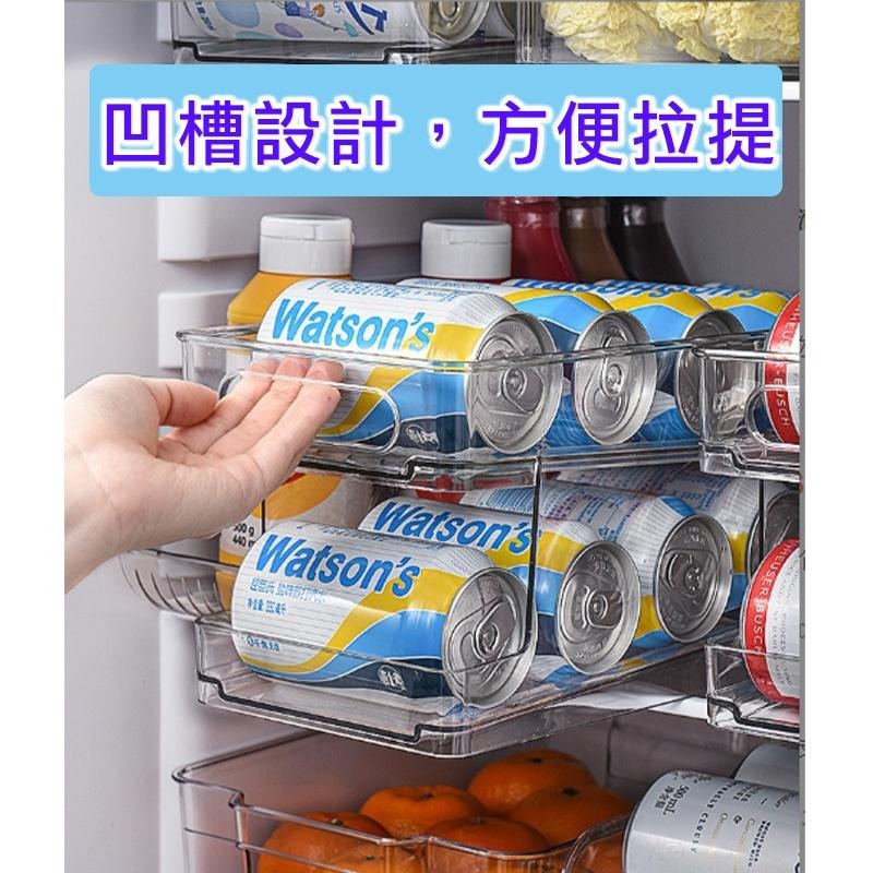 飲料收納架 冰箱收納盒 廚房啤酒飲料儲物盒 易拉罐自動滾落置物架 置物架 收納盒 飲料架 壓克力收納盒 自動滾落架 易開-細節圖5