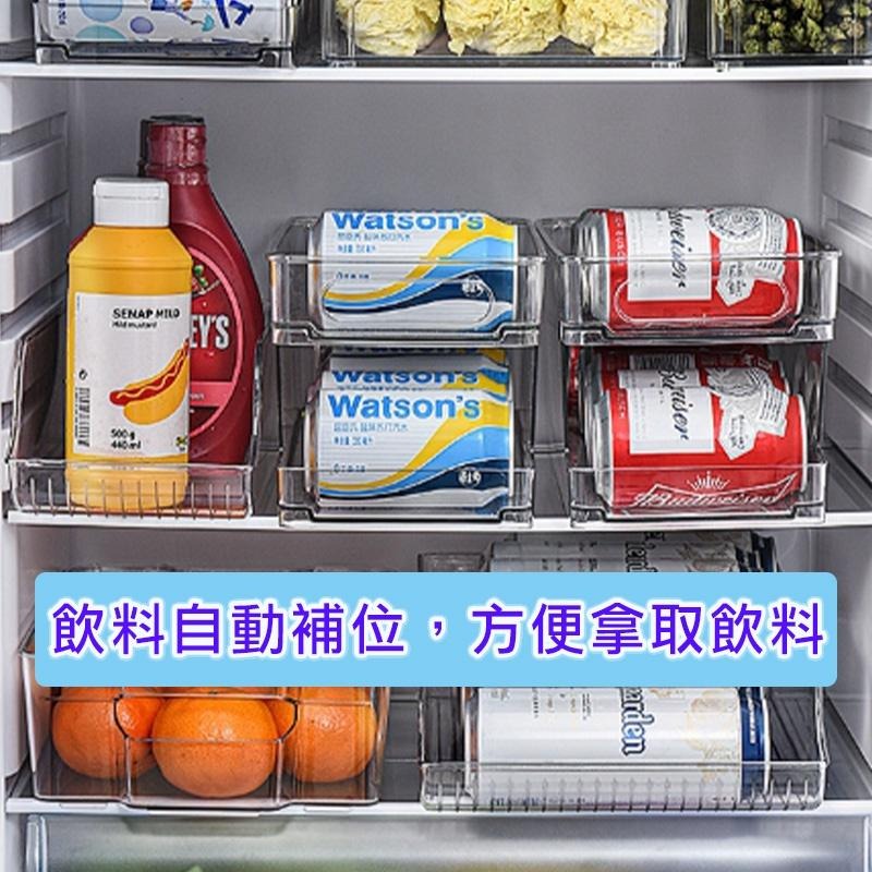 飲料收納架 冰箱收納盒 廚房啤酒飲料儲物盒 易拉罐自動滾落置物架 置物架 收納盒 飲料架 壓克力收納盒 自動滾落架 易開-細節圖6