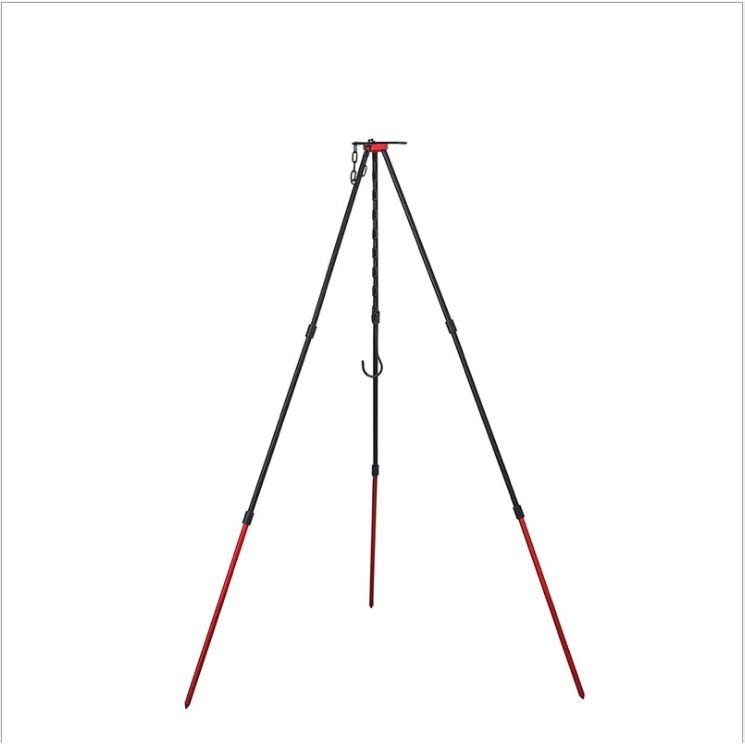 篝火架 附收納包 火架 三角篝火架 野炊篝火 鋁合金三腳架 野地生存 ShineTrip山趣 戶外野炊 野炊腳架 吊鍋架-細節圖2