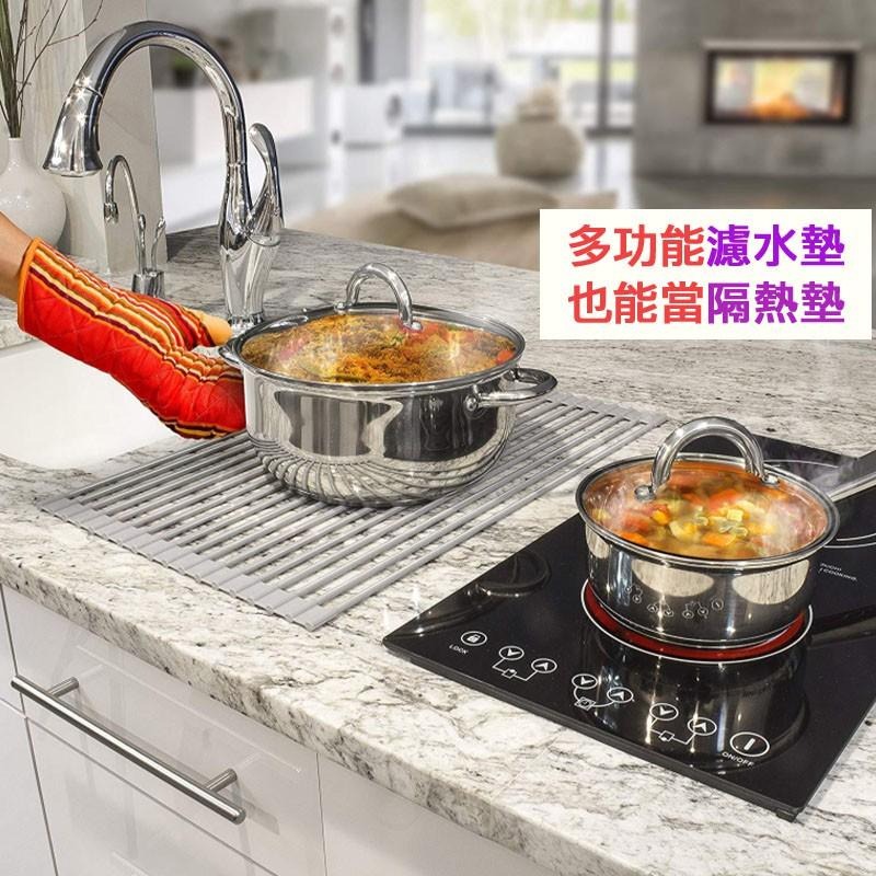 現貨 摺疊瀝水架 實心不鏽鋼 濾水架 收納  廚房置物架 矽膠 濾水 內膽不鏽鋼材質 瀝水架 水槽碗筷碗架碗碟濾水架-細節圖5