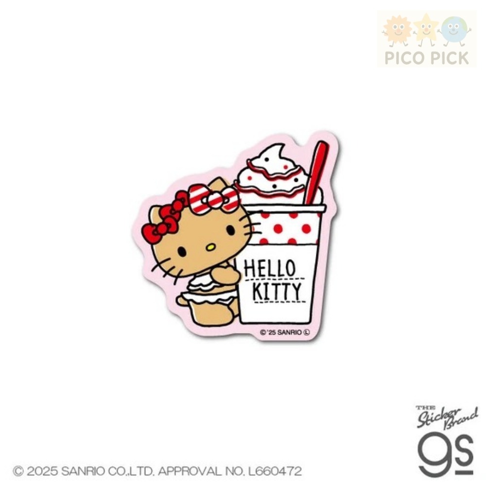 日本🇯🇵正版｜日燒Hello Kitty造型貼紙（2025夏季限定款）｜日曬Kitty 單款／整組販售-細節圖5