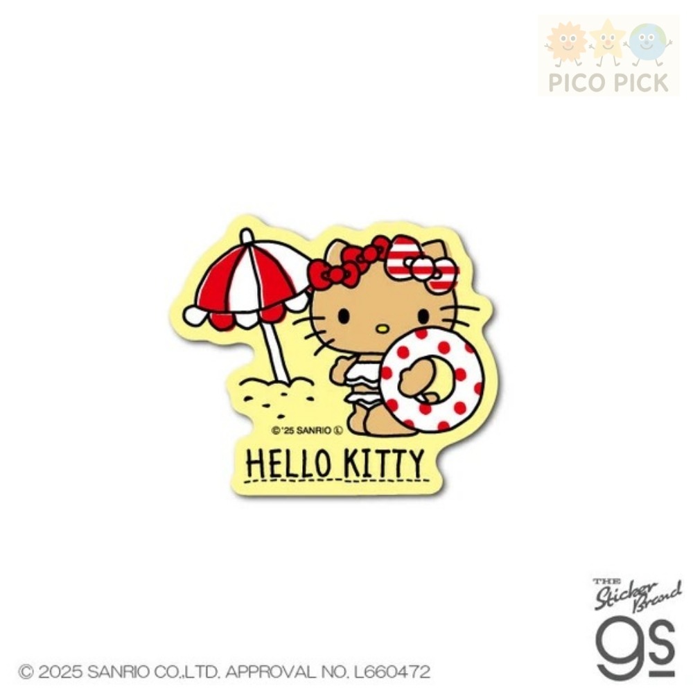 日本🇯🇵正版｜日燒Hello Kitty造型貼紙（2025夏季限定款）｜日曬Kitty 單款／整組販售-規格圖9