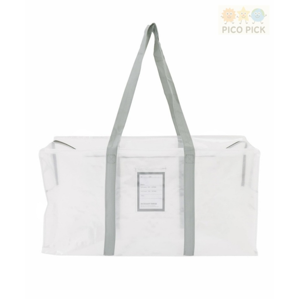 🇯🇵 日本直送｜【行李袋/透明收納袋/衣物整理袋】3COINS 透明收納袋 L/LL-細節圖5