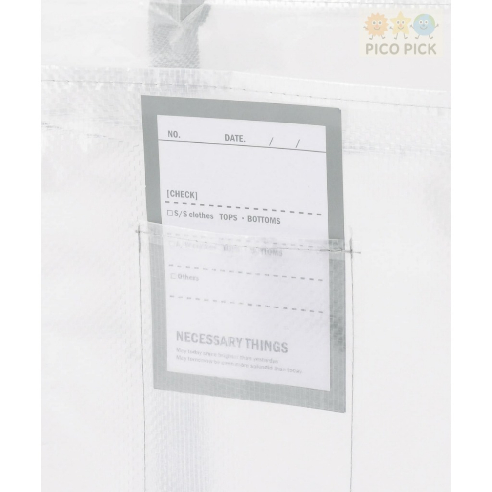 🇯🇵 日本直送｜【行李袋/透明收納袋/衣物整理袋】3COINS 透明收納袋 L/LL-細節圖6