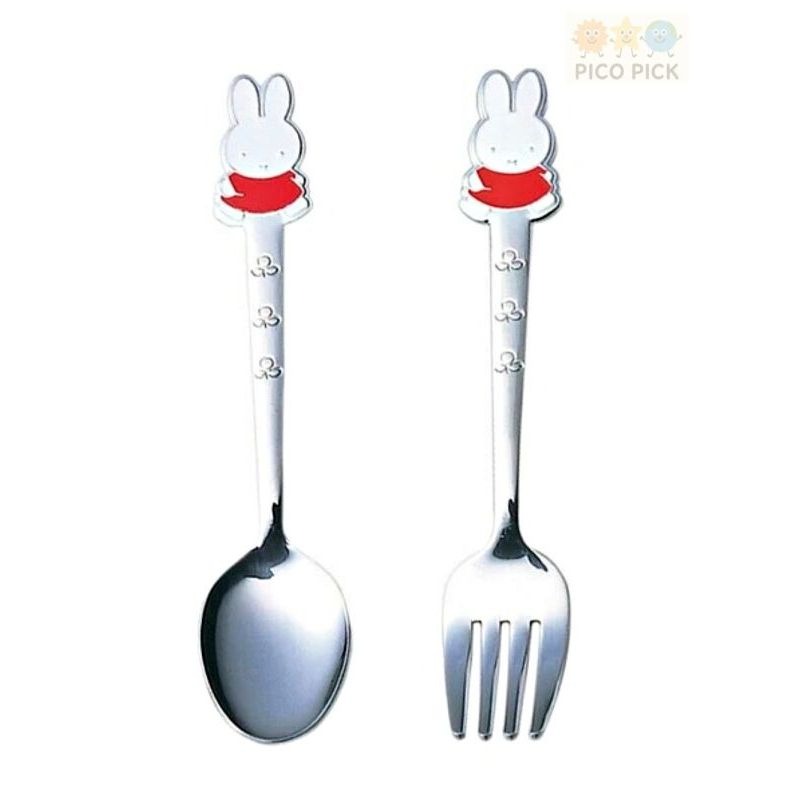 日本 日本製Miffy 米飛兔 兒童餐具 湯匙／叉子｜（三色可選）-細節圖2