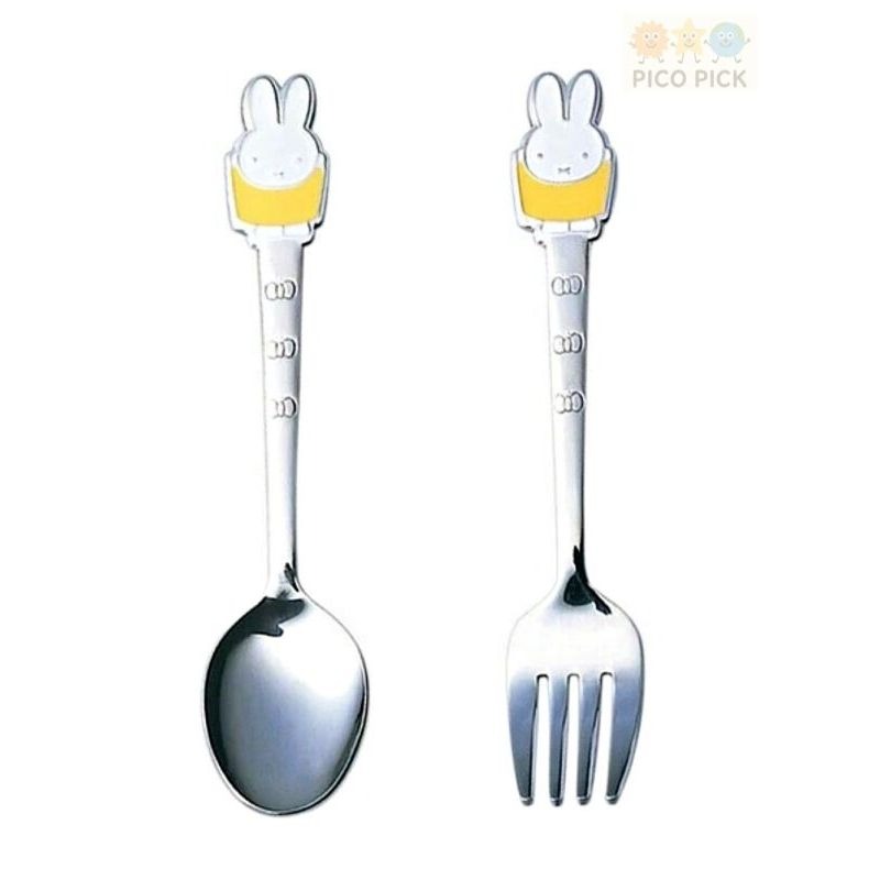 日本 日本製Miffy 米飛兔 兒童餐具 湯匙／叉子｜（三色可選）-細節圖3