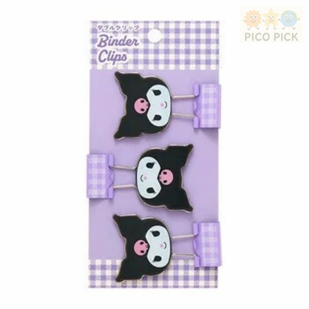 日本🇯🇵直送｜Sanrio角色造型資料夾夾子 3入組/kitty/Melody/大眼蛙多種角色可選-細節圖7