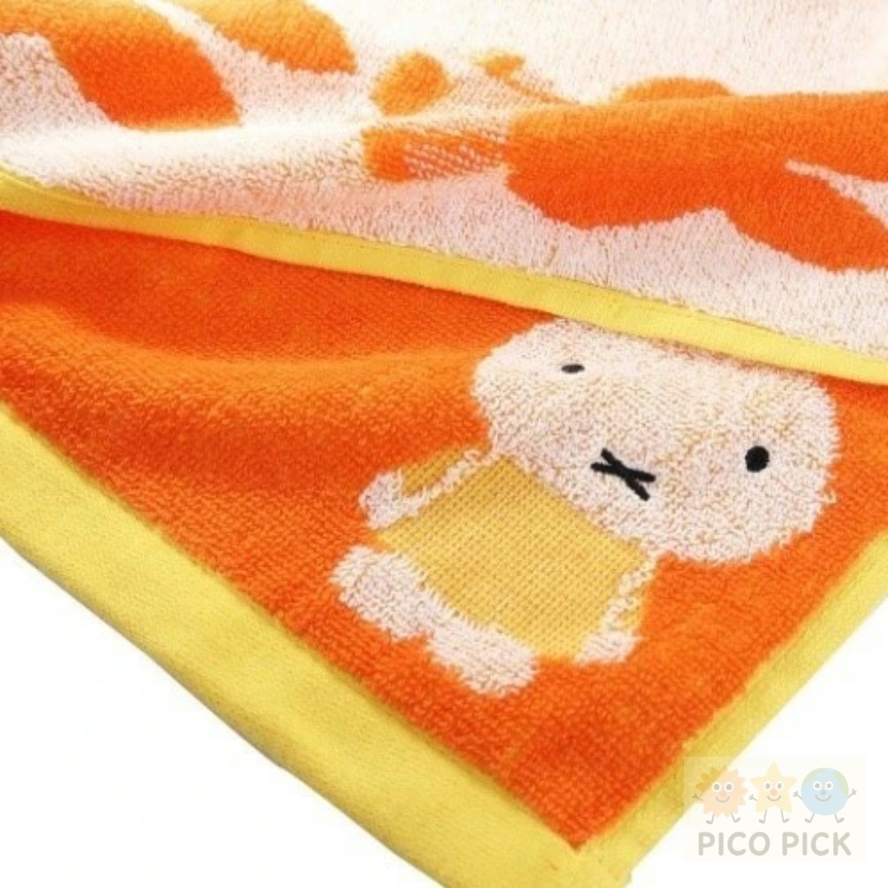 日本正版Miffy米飛兔 童趣手帕毛巾／純棉吸水方巾-細節圖3