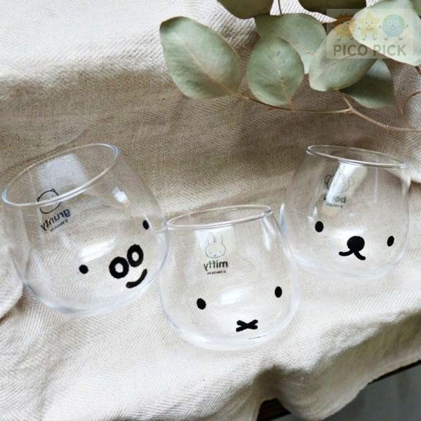 日本 米飛兔Miffy × Boris × Grunna 玻璃水杯｜320ml｜日本製-規格圖5