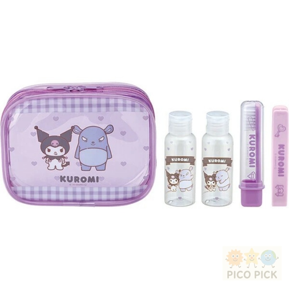 日本直送｜Sanrio旅行收納盥洗5件組【My Melody／Hello Kitty／庫洛米】-細節圖2