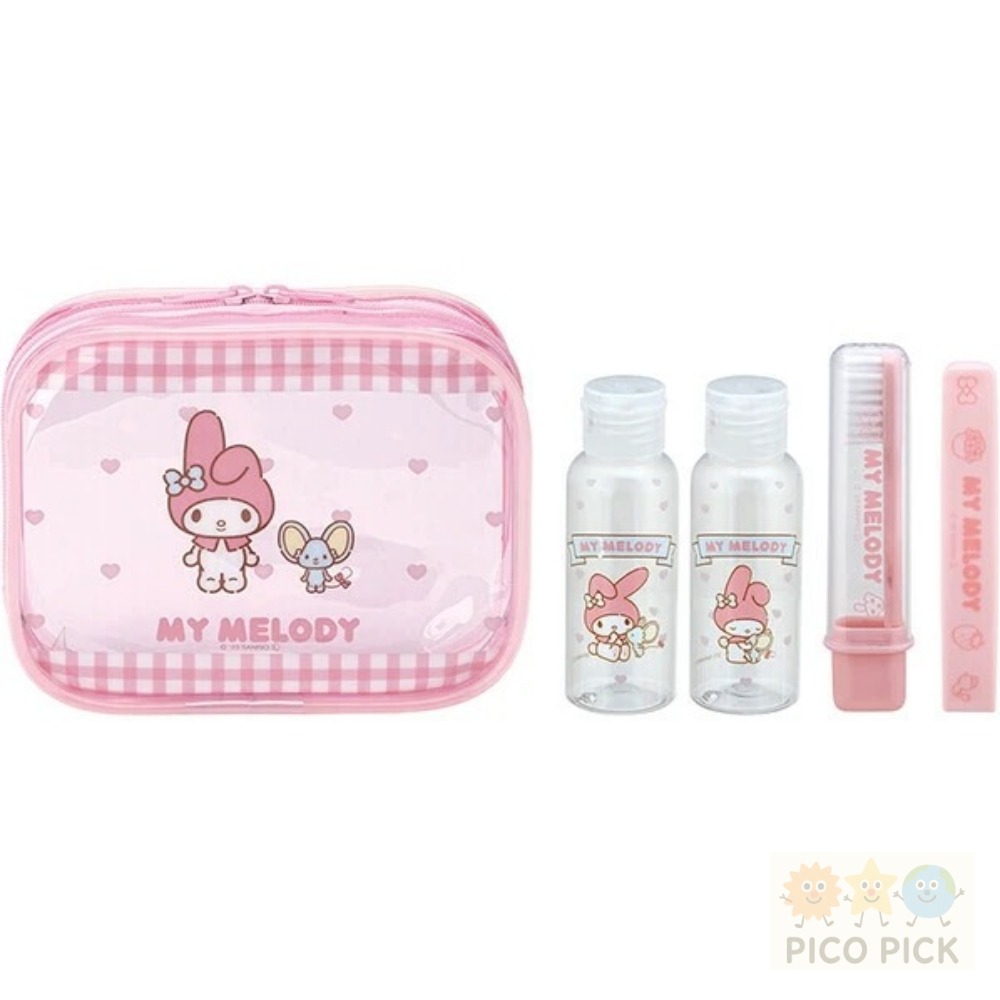 日本直送｜Sanrio旅行收納盥洗5件組【My Melody／Hello Kitty／庫洛米】-細節圖6
