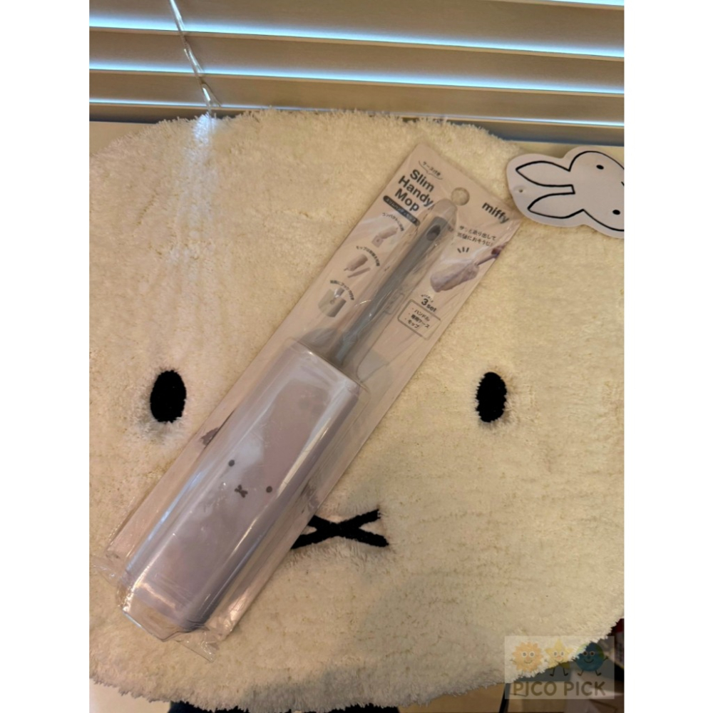 日本🇯🇵｜正版Miffy 米飛臉部造型清潔滾輪｜防塵收納盒 附替換黏著紙 日系家用除塵滾筒（miffy 清潔 滾輪-細節圖5