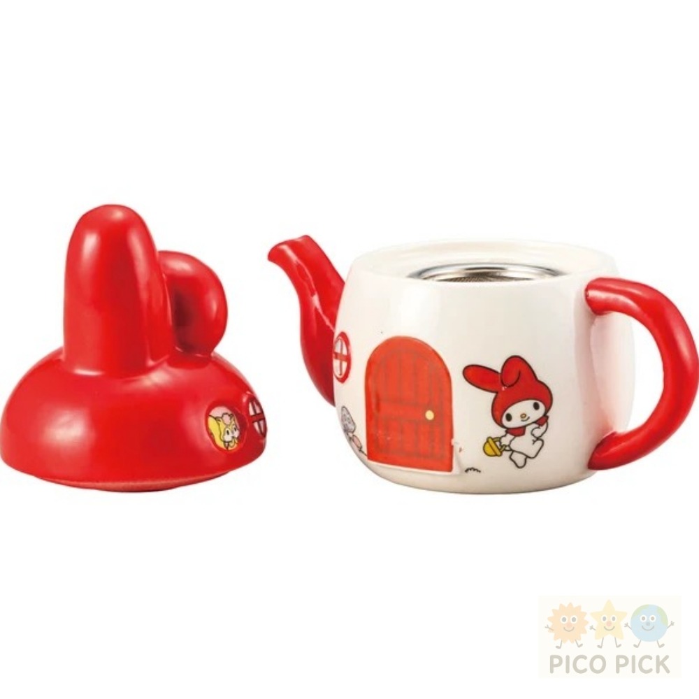 日本🇯🇵直送｜正版Sanrio My Melody美樂蒂紅帽森林系列陶瓷組【三款可選】馬克杯／糖果罐／茶壺-細節圖6