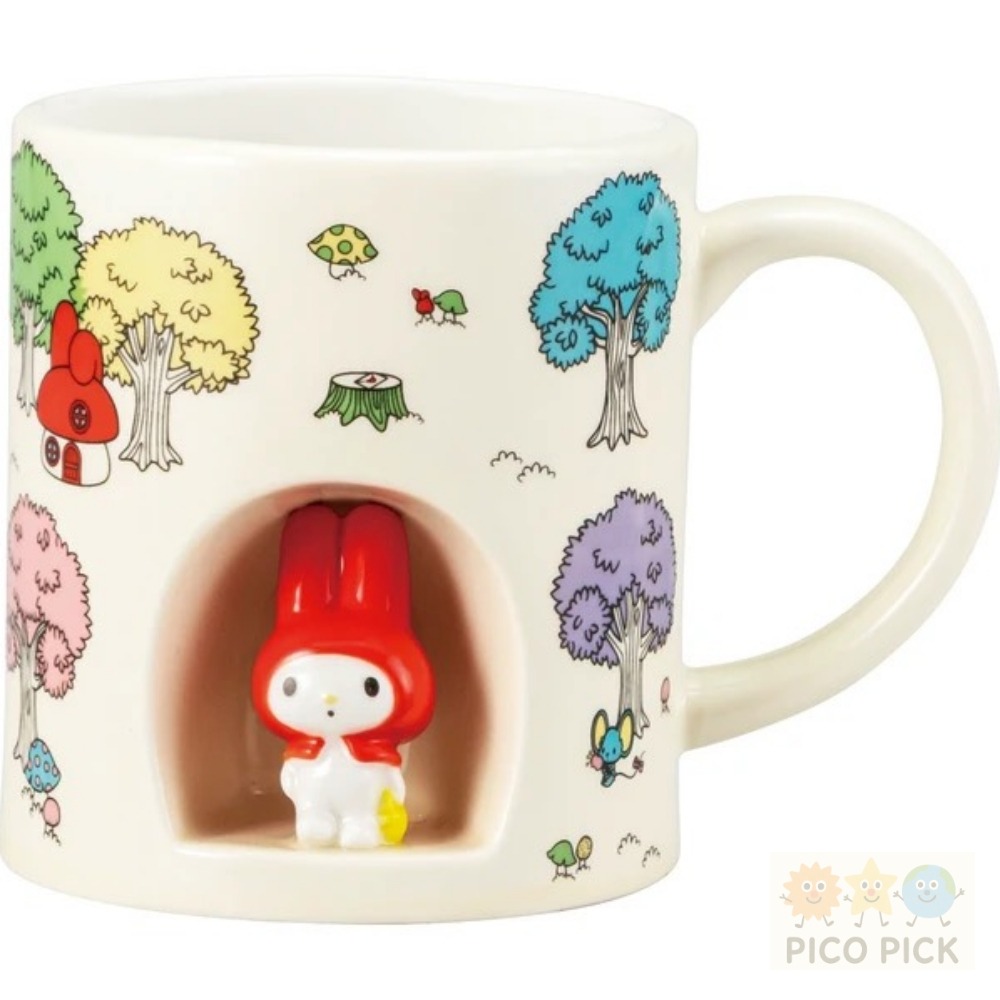 日本🇯🇵直送｜正版Sanrio My Melody美樂蒂紅帽森林系列陶瓷組【三款可選】馬克杯／糖果罐／茶壺-規格圖7