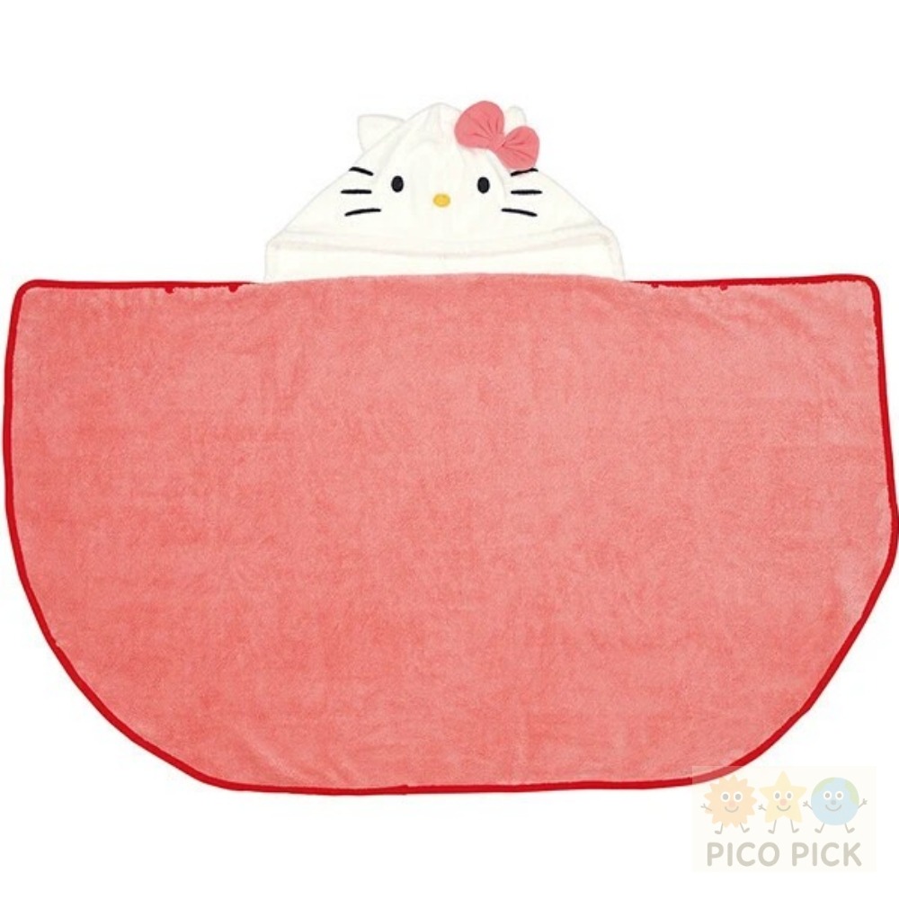 日本🇯🇵 日本正版西松屋連帽造型浴巾斗篷｜吸水速乾 角色多款兒童專用 Sanrio/Hello Kitty-細節圖6