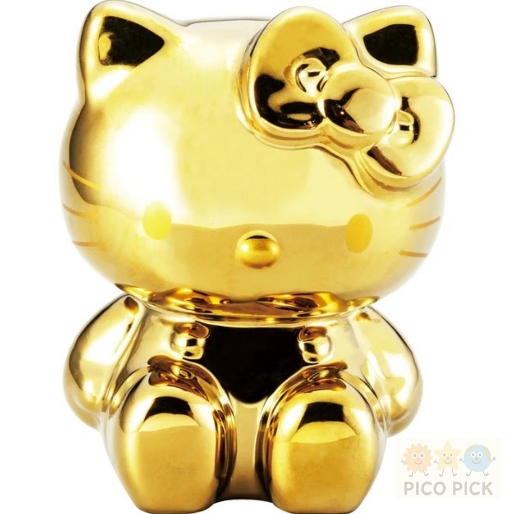 日本直送｜金色Sanrio陶瓷存錢筒【三款可選】Hello Kitty／美樂蒂／大耳狗-規格圖4