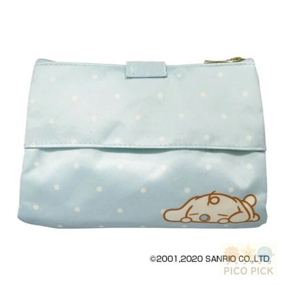 日本🇯🇵直送｜Sanrio大耳狗 鏡子立架化妝包】附鏡面收納袋＋面紙口袋功能-細節圖2