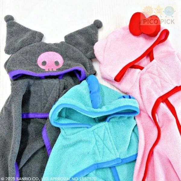 日本 Sanrio角色寵物浴袍｜狗狗浴巾／吸水毛巾衣/狗狗浴袍-細節圖2
