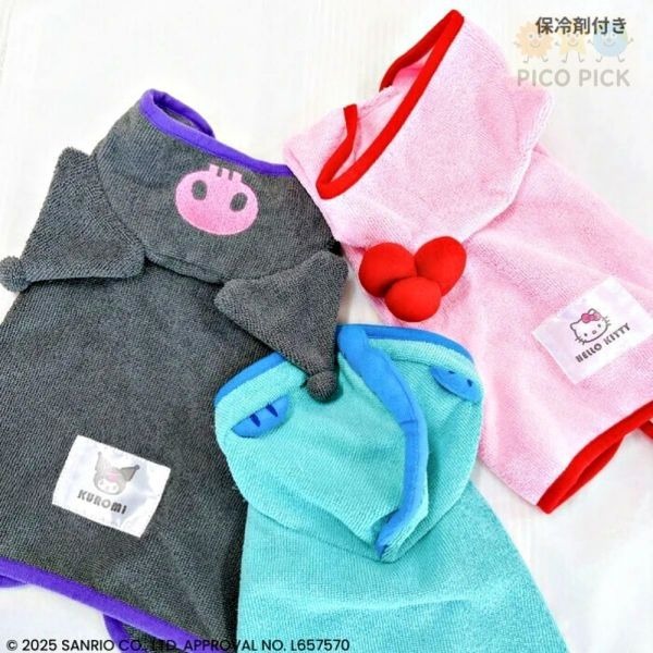 日本 Sanrio角色寵物浴袍｜狗狗浴巾／吸水毛巾衣/狗狗浴袍-細節圖3
