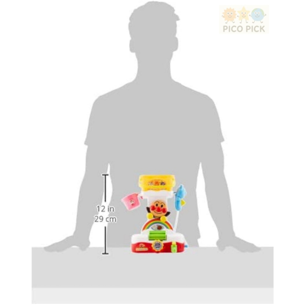日本🇯🇵 正版Anpanman 麵包超人 洗澡玩具 旋轉水車＆灑水桶-細節圖2