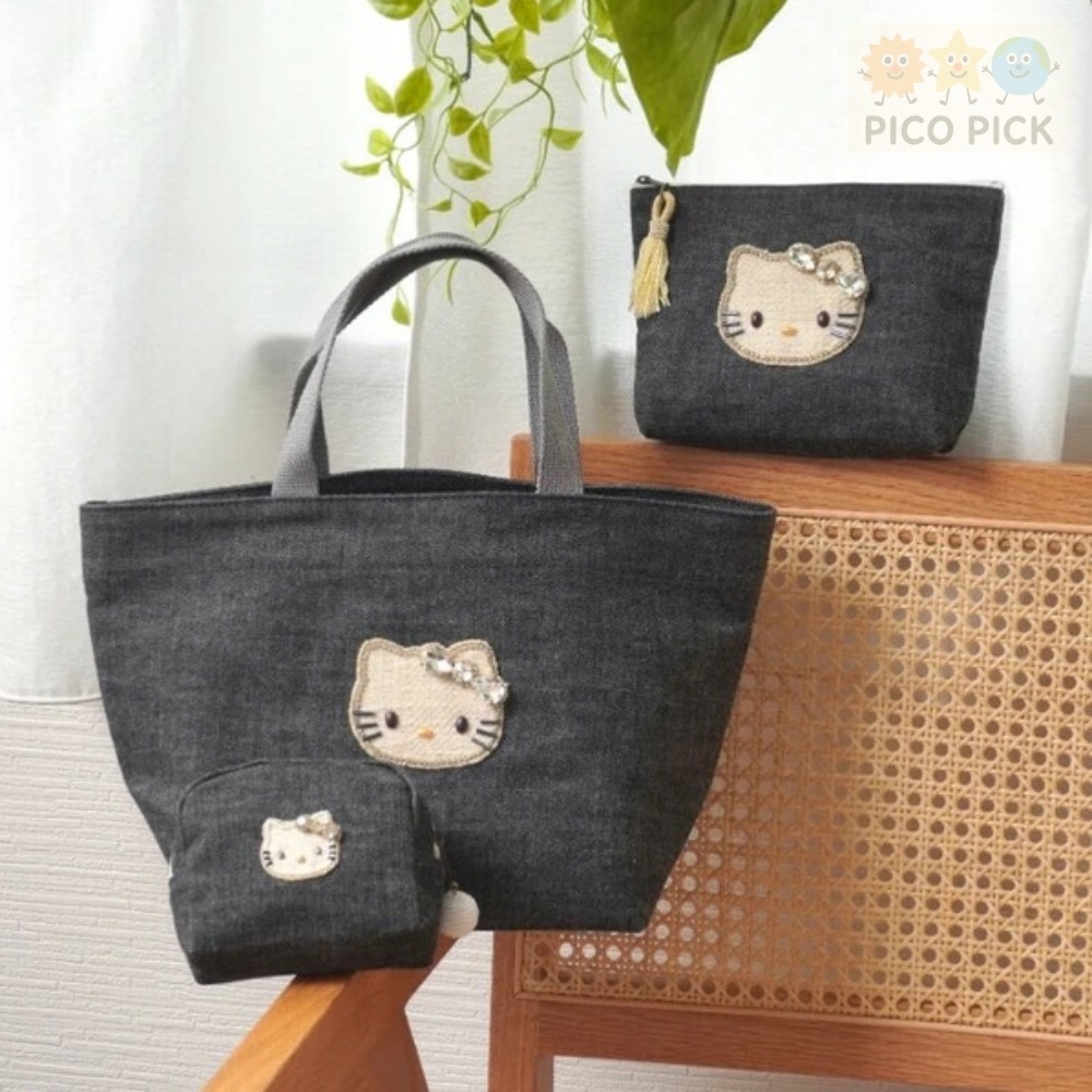 日本🇯🇵直送｜Hello Kitty × MAYGLOBE 品牌聯名手工刺繡包款（收納包／化妝包）-細節圖2